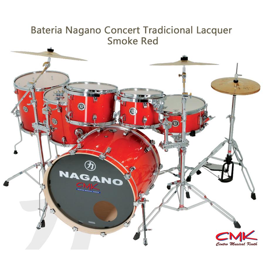 Foto do produto Bateria Nagano Concert Tradicional Lacquer - Smoke Red