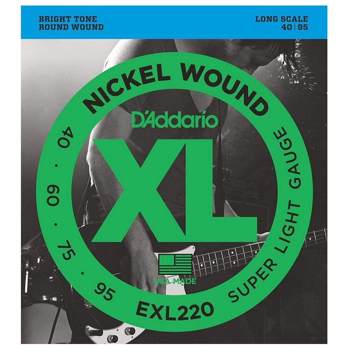 Foto do produto Encordoamento p/ Contrabaixo EXL220 - 4C 040 - D'Addario Foto do produto Encordoamento p/ Contrabaixo EXL220 - 4C 040 - D'Addario
