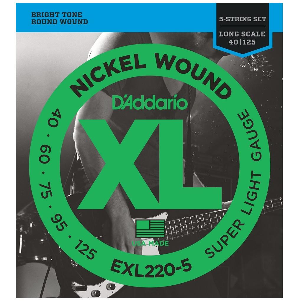 Foto do produto  Encordoamento p/ Contrabaixo EXL220-5 - 5 Cordas - D'Addario