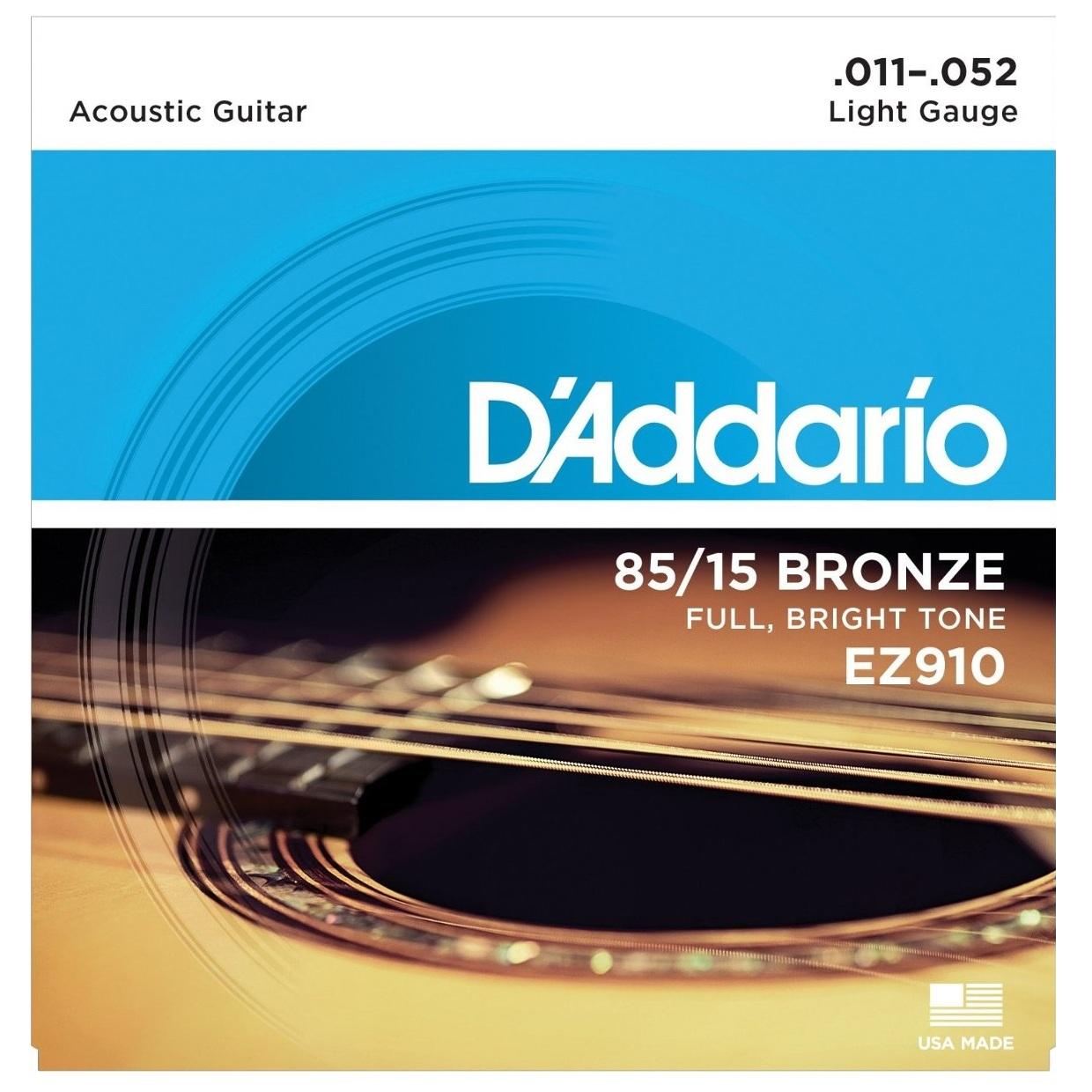 Foto do produto Encordoamento p/ Violão EZ910-B - Bronze - D'Addario Foto do produto Encordoamento p/ Violão EZ910-B - Bronze - D'Addario