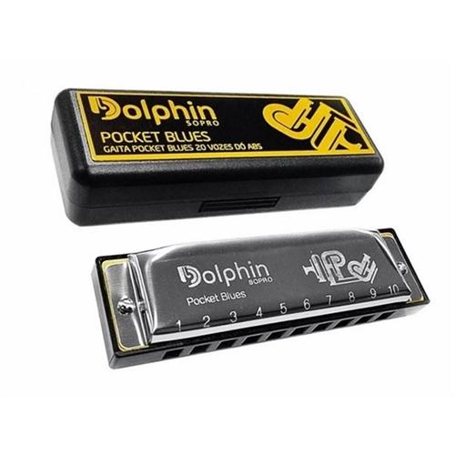 Foto do produto  Gaita Pocket Blues 20 Vozes Do Abs - Dolphin