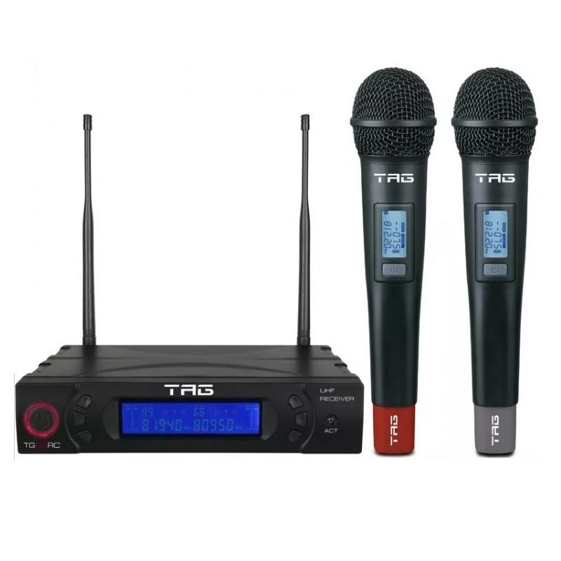 Foto do produto Microfone sem fio TG-8802 UHF com 2 Bastões - TagSound Foto do produto Microfone sem fio TG-8802 UHF com 2 Bastões - TagSound