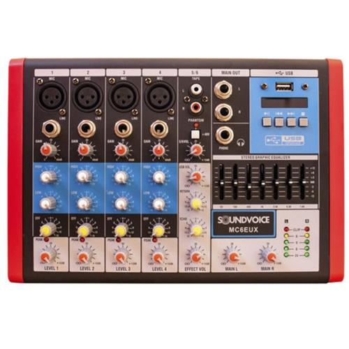 Foto do produto Mixer Soundvoice - MC6 EUX Foto do produto Mixer Soundvoice - MC6 EUX