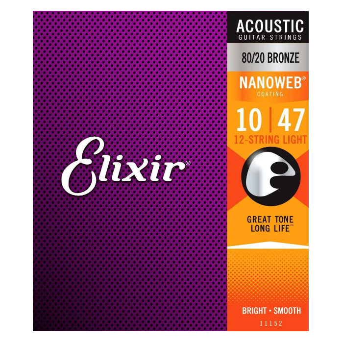 Foto do produto  Encordoamento Elixir para Violão Aço 010 Extra Light - Nanoweb