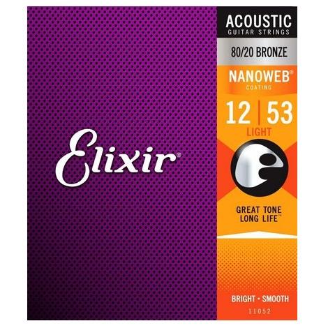 Foto do produto Encordoamento Elixir Violão Aço 012 Light - Nanoweb