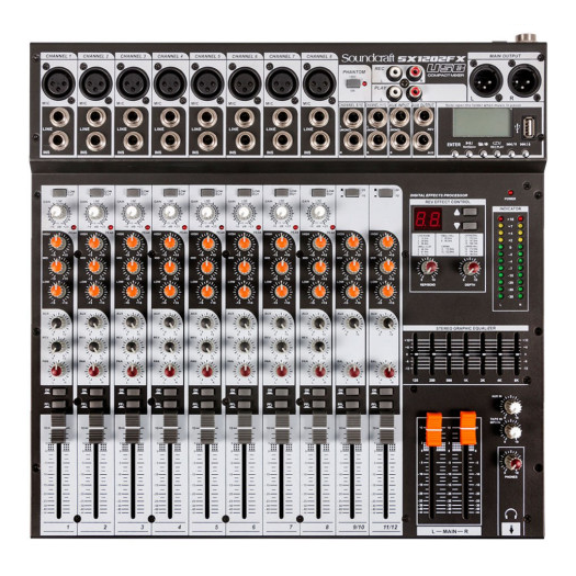 Foto do produto Mixer SX1202FX USB - Soundcraft Foto do produto Mixer SX1202FX USB - Soundcraft