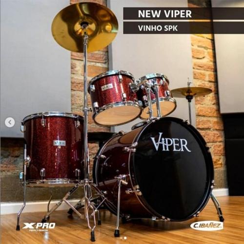 Foto do produto Bateria New Viper - X Pro - Vinho SPK Foto do produto Bateria New Viper - X Pro - Vinho SPK