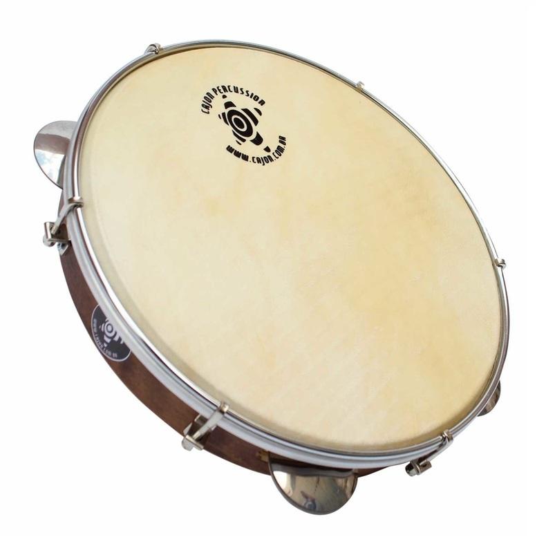 Foto do produto Pandeiro Start Inox Imbuia tx 10" Cajon Percussion - PSI1026A