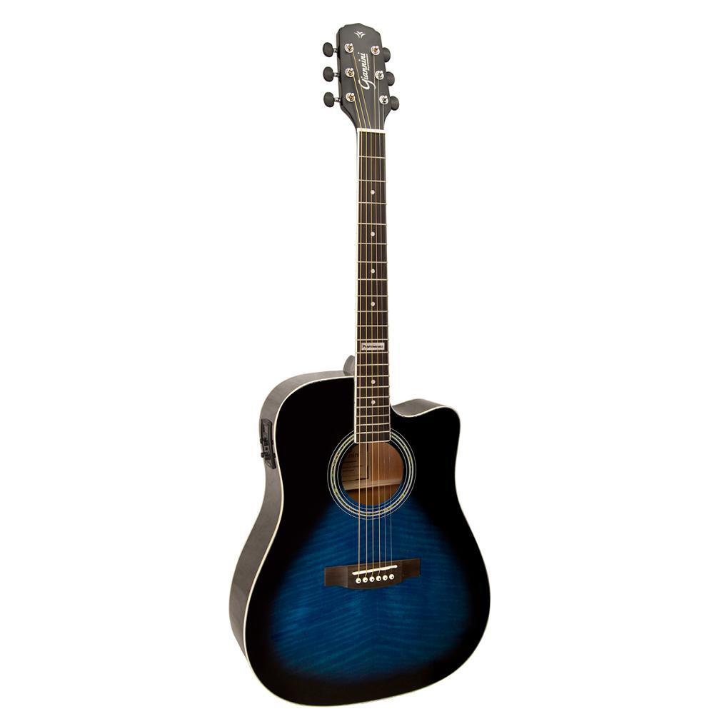Foto do produto Violão Folk Eletroacústico Cutaway (DBB- Dark Blue Burst) Giannini Foto do produto Violão Folk Eletroacústico Cutaway (DBB- Dark Blue Burst) Giannini