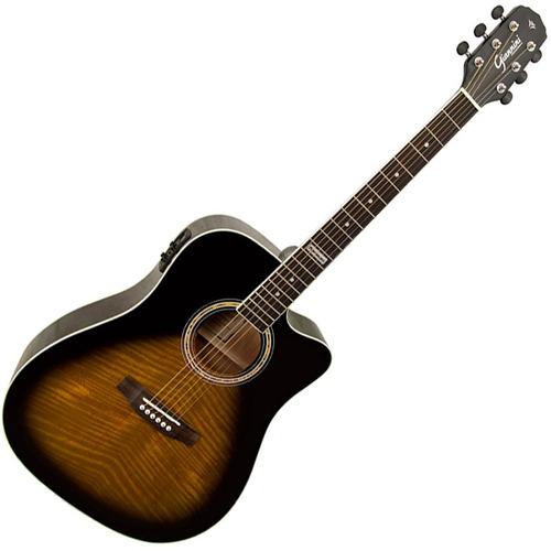 Foto do produto Violão Folk Eletroacústico Cutaway Tobacco Sunburst (TS) Giannini Foto do produto Violão Folk Eletroacústico Cutaway Tobacco Sunburst (TS) Giannini
