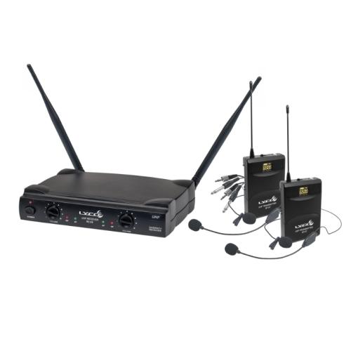 Foto do produto  Microfone LYCO Sem Fio Duplo Headset Lapela Instrumento UH-08HLIHLI