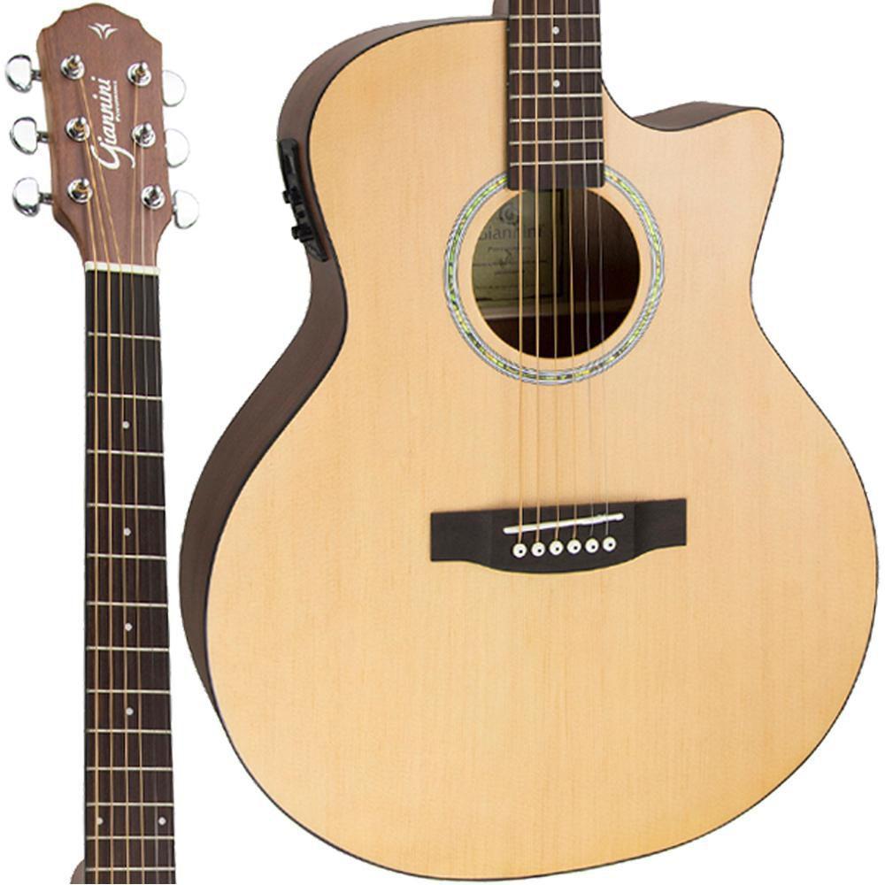 Foto do produto  GSF-3 CEQ NS - E/A Folk Cutaway Guitar, Natural Satin