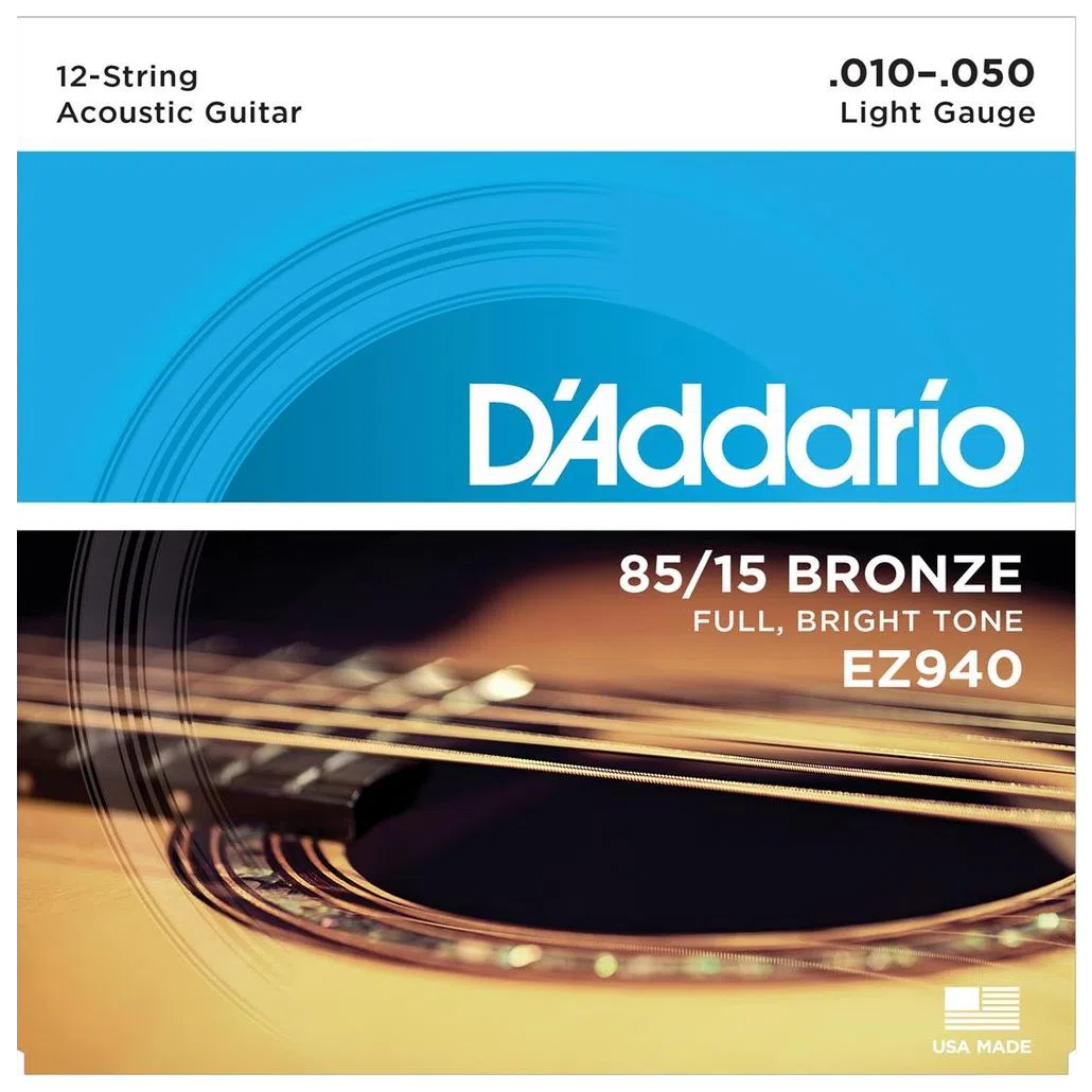 Foto do produto  Encordoamento Bronze Wound 010 Para Violão 12C EZ-940 - D Addario