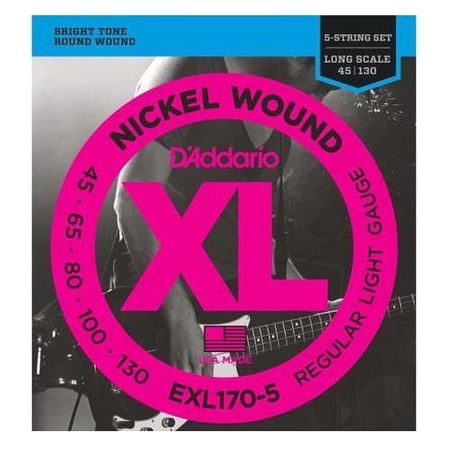 Foto do produto  Encordoamento p/ Contrabaixo 5 CORDAS 045 - EXL170-5 - D'addario
