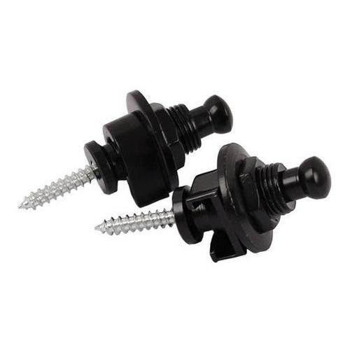 Foto do produto Trava Correia Strap Lock Preto p/ Instrumentos de Corda ( PAR ) Custom Sound S1-BK