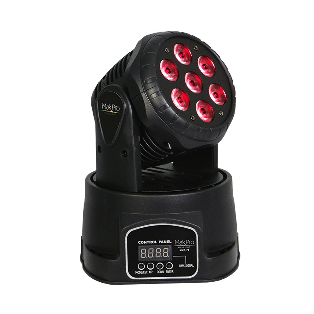 Foto do produto  MINI MOVING HEAD WASH LED 7X10W RGBW LED 