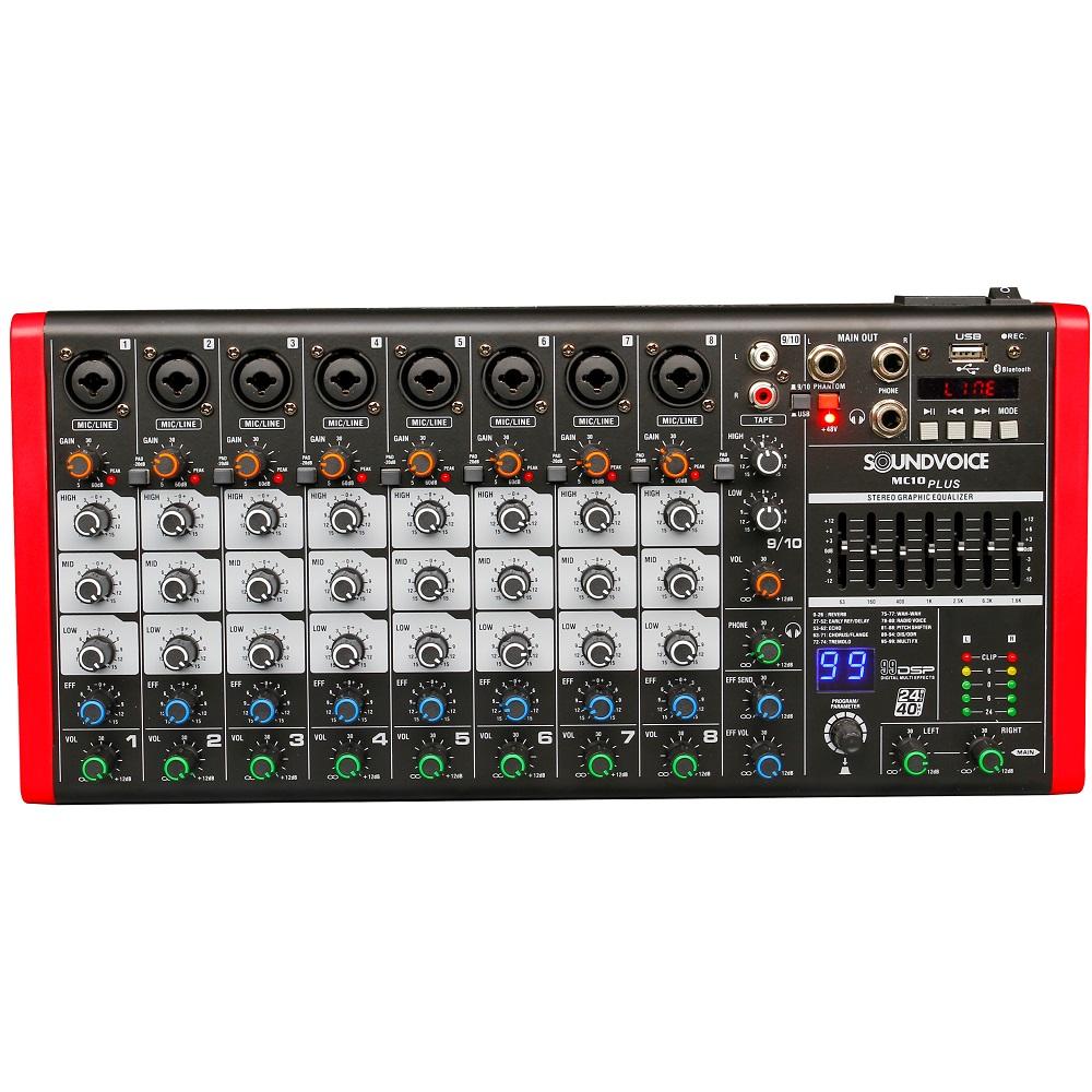 Foto do produto MESA DE SOM COMPACTA SOUNDVOICE MC10 PLUS EUX Foto do produto MESA DE SOM COMPACTA SOUNDVOICE MC10 PLUS EUX