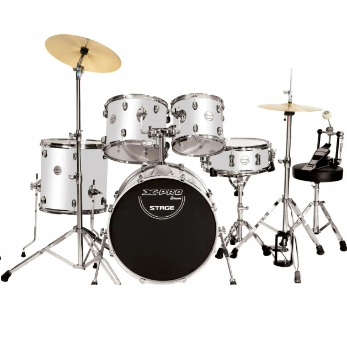 Foto do produto Bateria Acústica C Ibanez X-Pro Stage Branca Bumbo 20" Foto do produto Bateria Acústica C Ibanez X-Pro Stage Branca Bumbo 20"