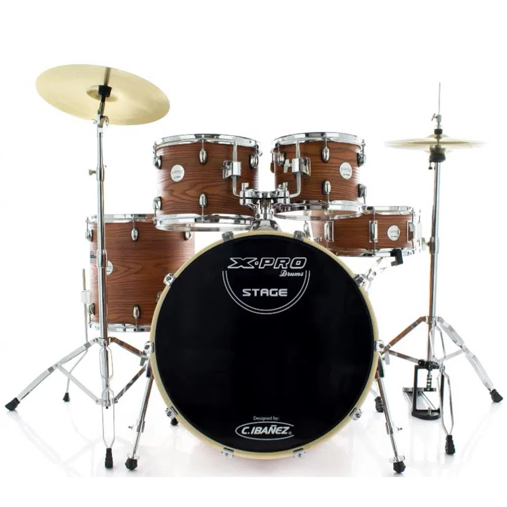 Foto do produto Bateria Acústica C Ibanez X-Pro Stage Dark Wood Bumbo 20"
