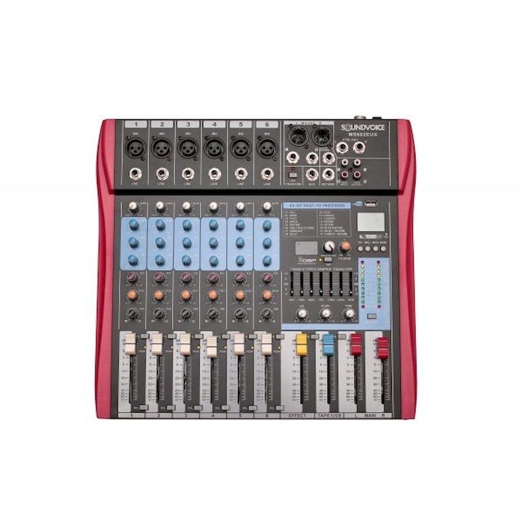 Foto do produto  MESA DE SOM 6 CAN EF/EQ SOUNDVOICE MS602 EUX