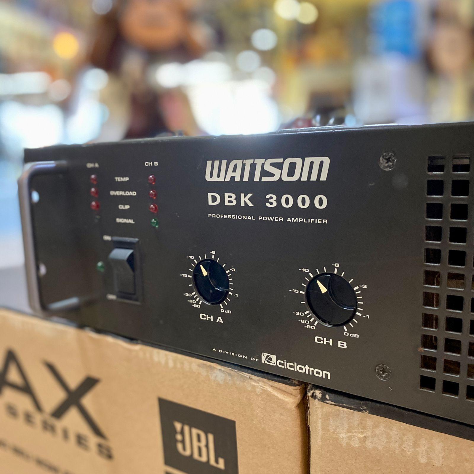 Foto do produto Amplificador Wattsom DBK 3000 Ciclotron (usado) Foto do produto Amplificador Wattsom DBK 3000 Ciclotron (usado)