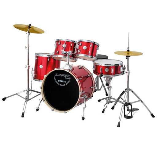 Foto do produto Bateria Acústica C Ibanez X-Pro Stage Vermelha Bumbo 20" Foto do produto Bateria Acústica C Ibanez X-Pro Stage Vermelha Bumbo 20"