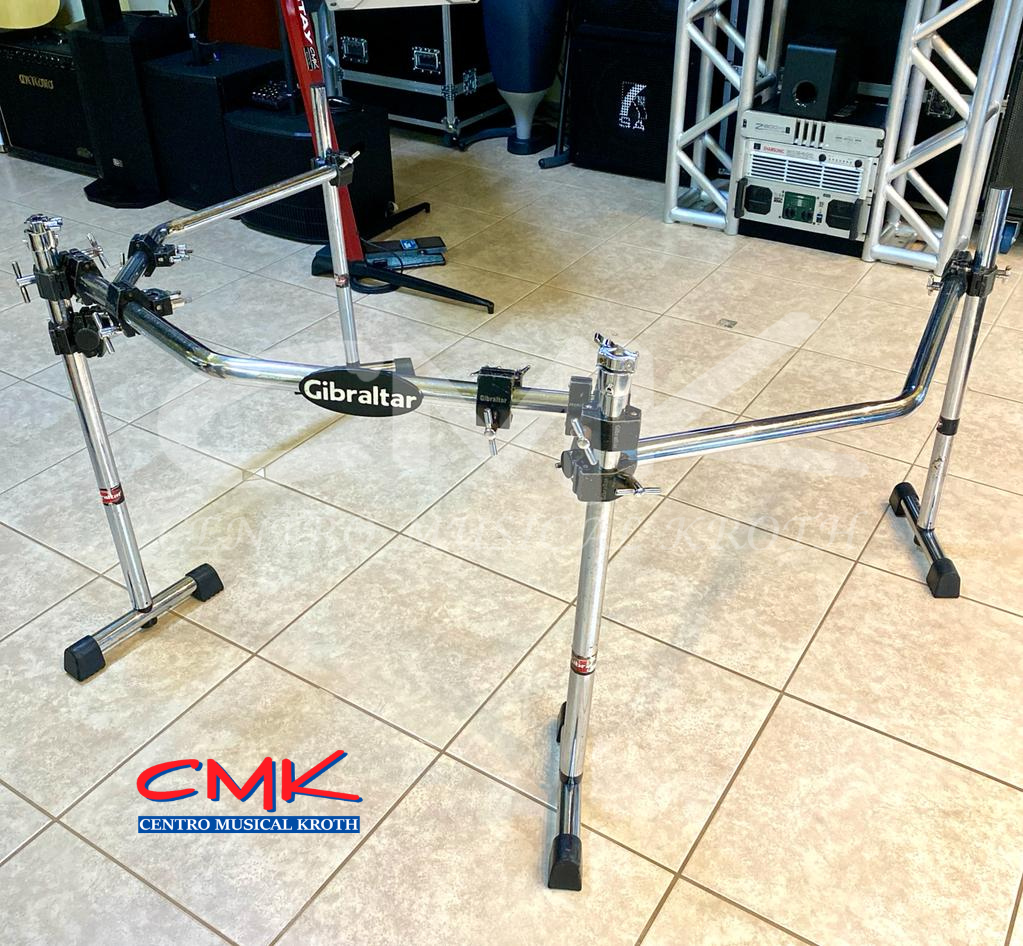 Foto do produto  Rack Gibaltar para Bateria Curvo 3 Lados Com 4 Clamp (usado)  Foto do produto  Rack Gibaltar para Bateria Curvo 3 Lados Com 4 Clamp (usado)