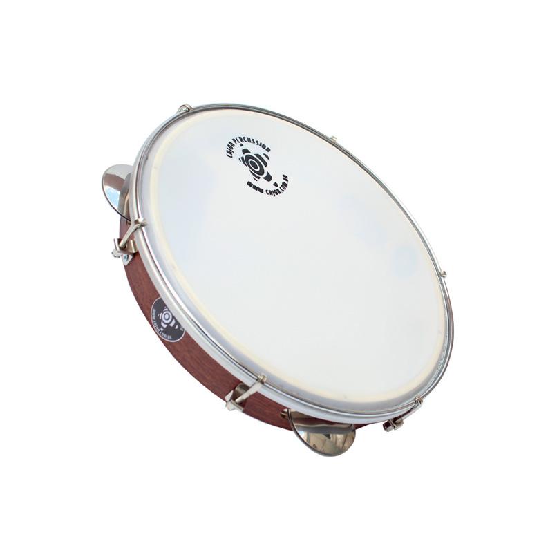 Foto do produto  Pandeiro Start Inox Mogno tx 10" Cajon Percussion - PSI 1091 N