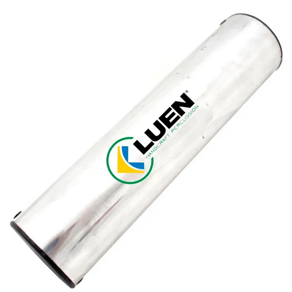 Foto do produto  Ganzá Shaker Médio Alumínio Natural 20cm Luen 19018nt