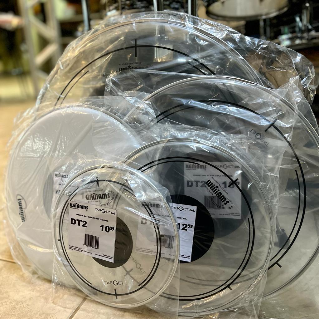 Foto do produto  Kit de Peles Williams Target Dot CLEAR DT2 10",12",14",16",22"