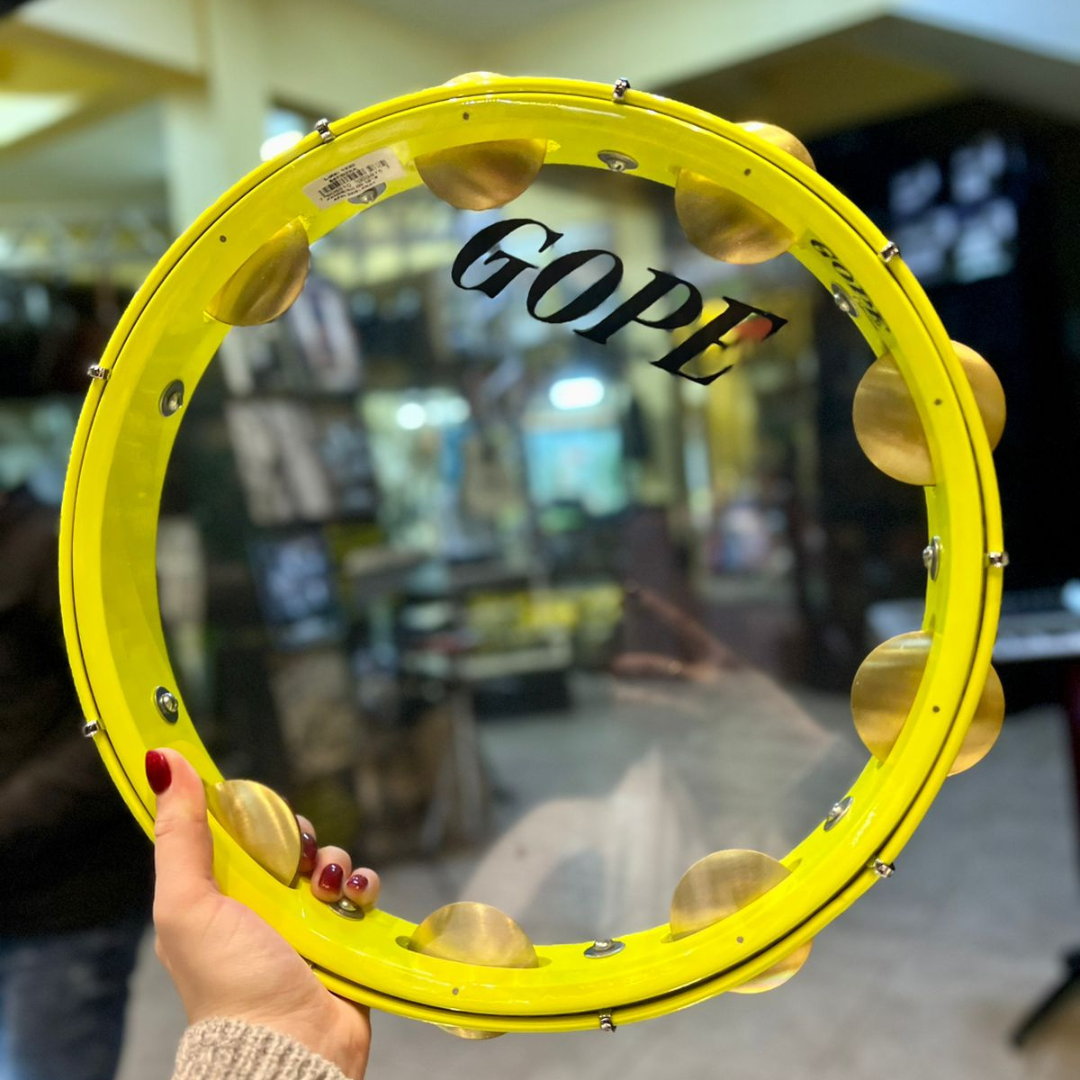 Foto do produto  Pandeiro G2 12" 9 afin. 24(8) prat luminix amarelo Pele Cristal 