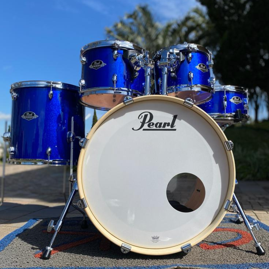 Foto do produto Bateria Bumbo 20 Pearl Export Exx Voltage Blue Shell Pack