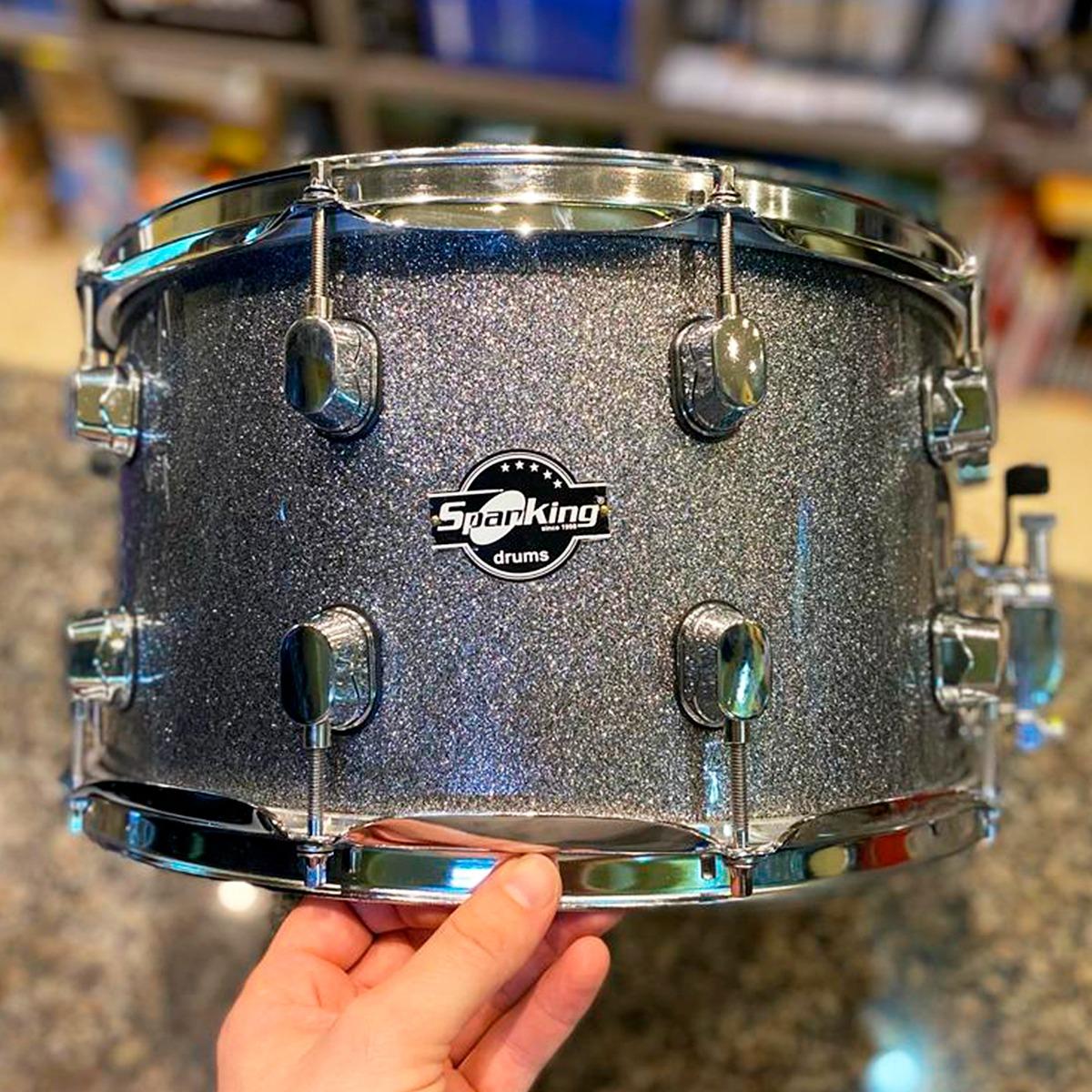 Foto do produto  Caixa 14 x 8 10 afinações aro 2.00mm Silver Sparkle CS 