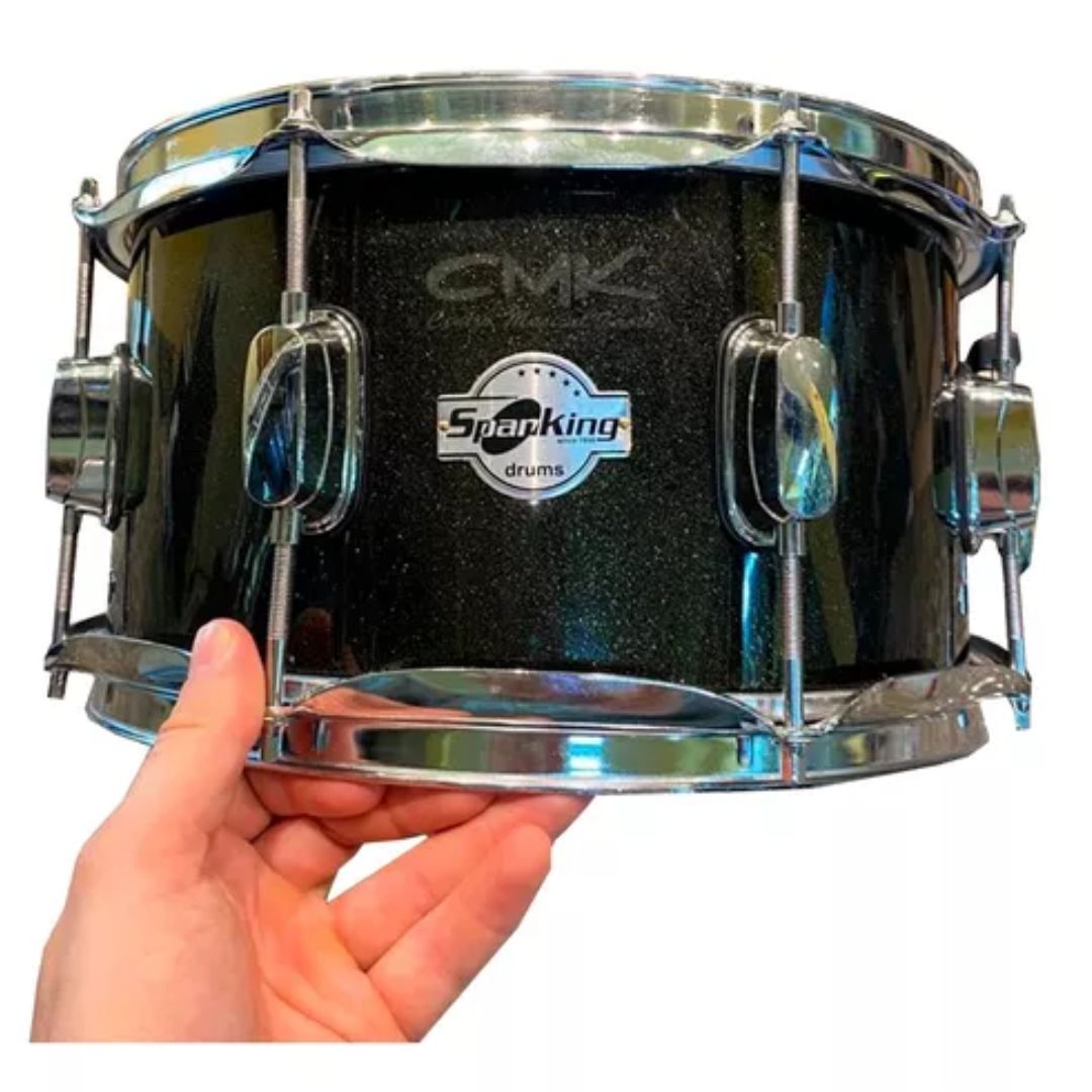 Foto do produto  Caixa 12x6,5¨spanking 8afinações Preta Sparkle Black Bateria