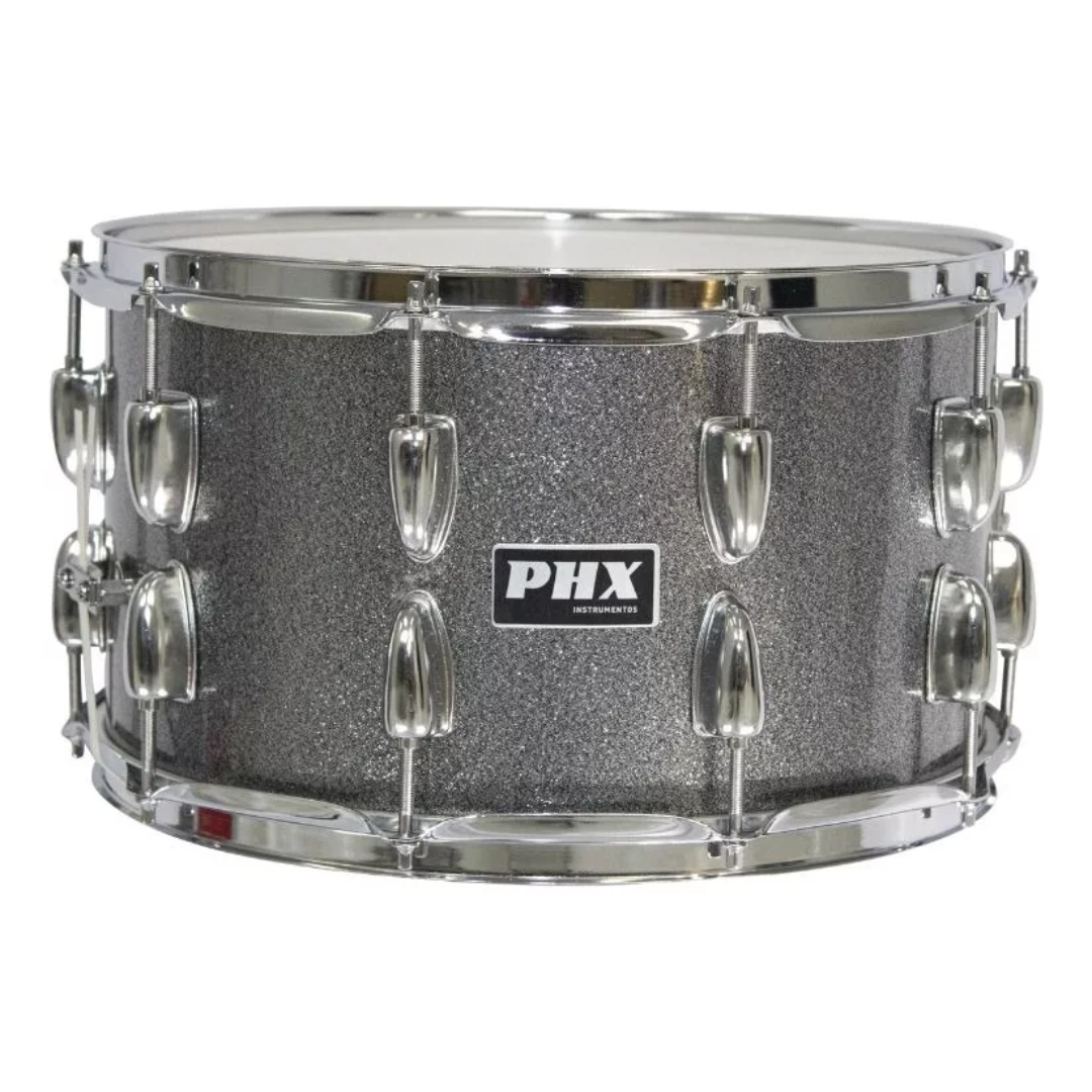 Foto do produto  Caixa de Bateria 14x8" Com 10 Afinações Super Grave Worship Cor Sparkle Prata Titanium