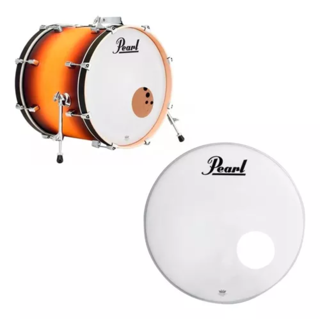 Foto do produto  Pele De Bumbo Branca Pearl Resposta 20'' By Remo Coated