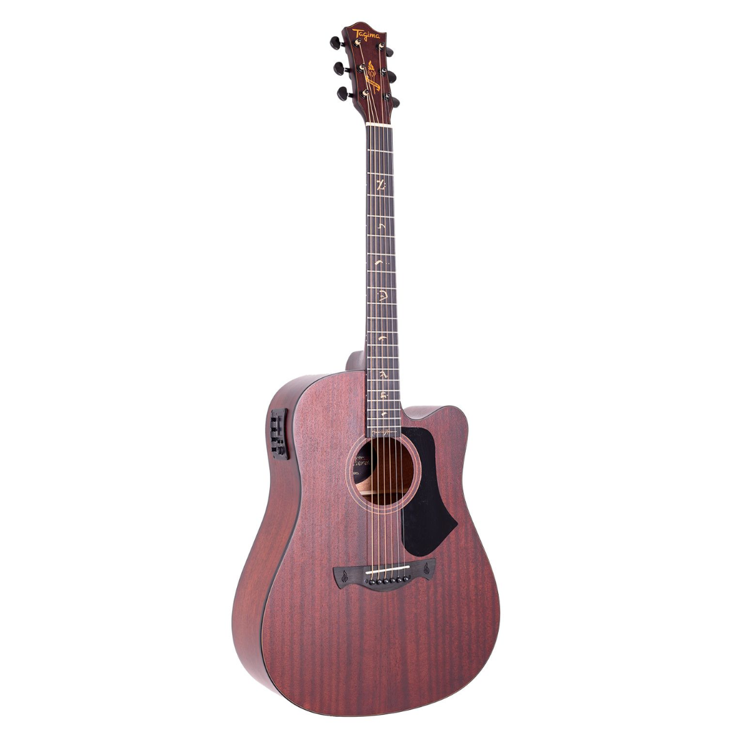 Foto do produto Violao folk cutaway EQ aco all t/ sapele b/s sapele juninho afram DKMOP dark mahogany open pore tagima 