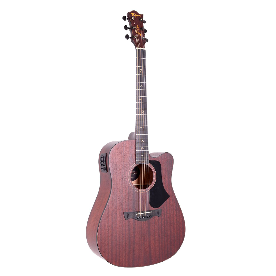Foto do produto  VIOLAO FOLK CUTAWAY EQ AÇO T/ SAPELE B/S SAPELE JUNINHO AFRAM DKMOP DARK MAHOGANY OPEN PORE TAGIMA