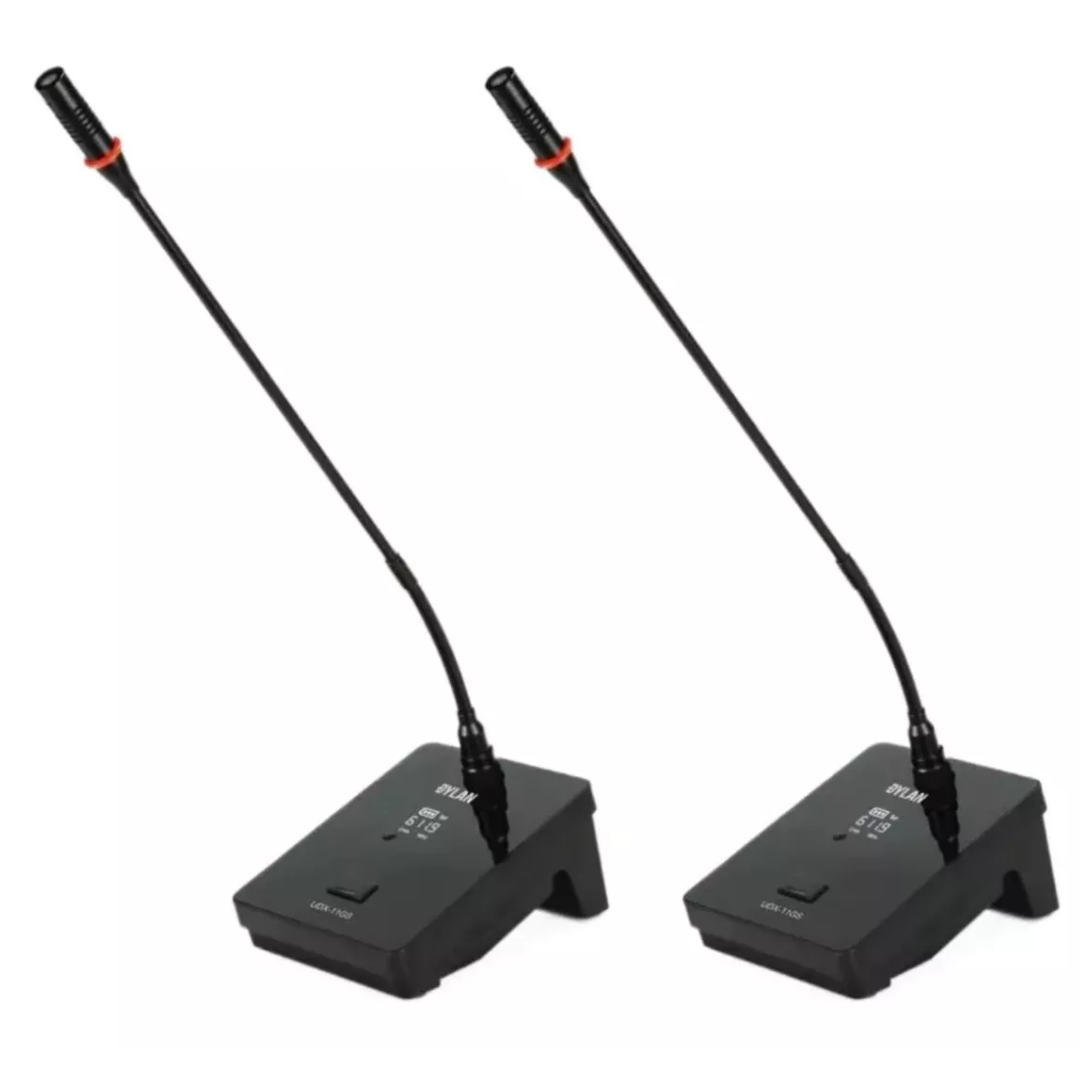 Foto do produto  Microfone Sem Fio Dylan Udx-33gs Uhf Gooseneck Duplo