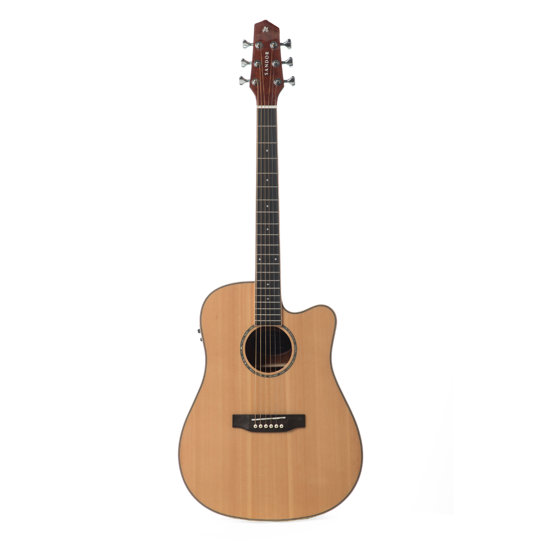 Foto do produto  SANDOR ESPECIAL GARRANO C NA VIOLAO MODELO FOLK TAMPO SPRUCE SOLIDO NA COR NATURAL ENVERNIZADO C/ EQUALIZADOR 