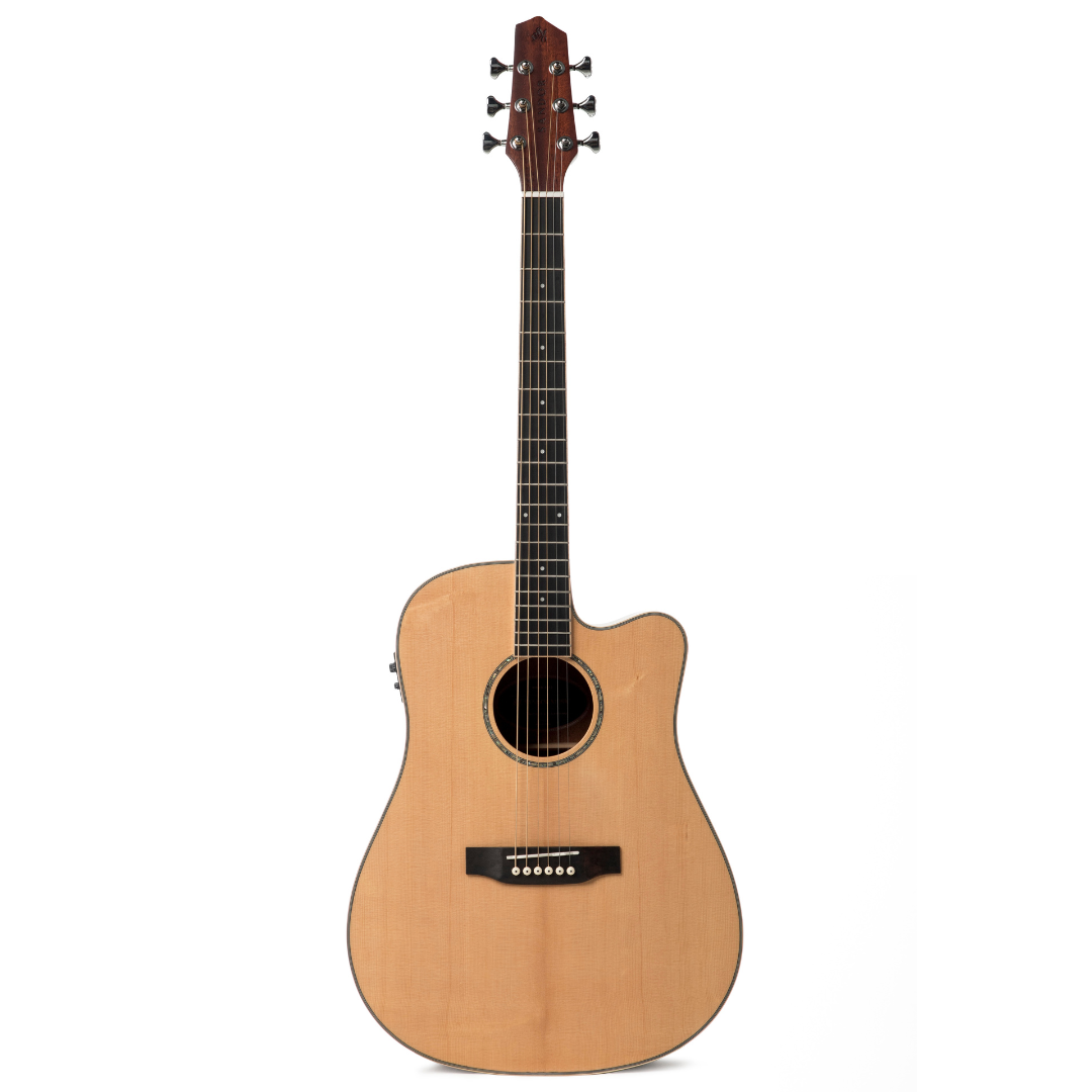 Foto do produto  SANDOR ESPECIAL GARRANO C NS VIOLAO MODELO FOLK TAMPO  SPRUCE SOLIDO NA COR NATURAL SATIN COM EQUALIZADOR 