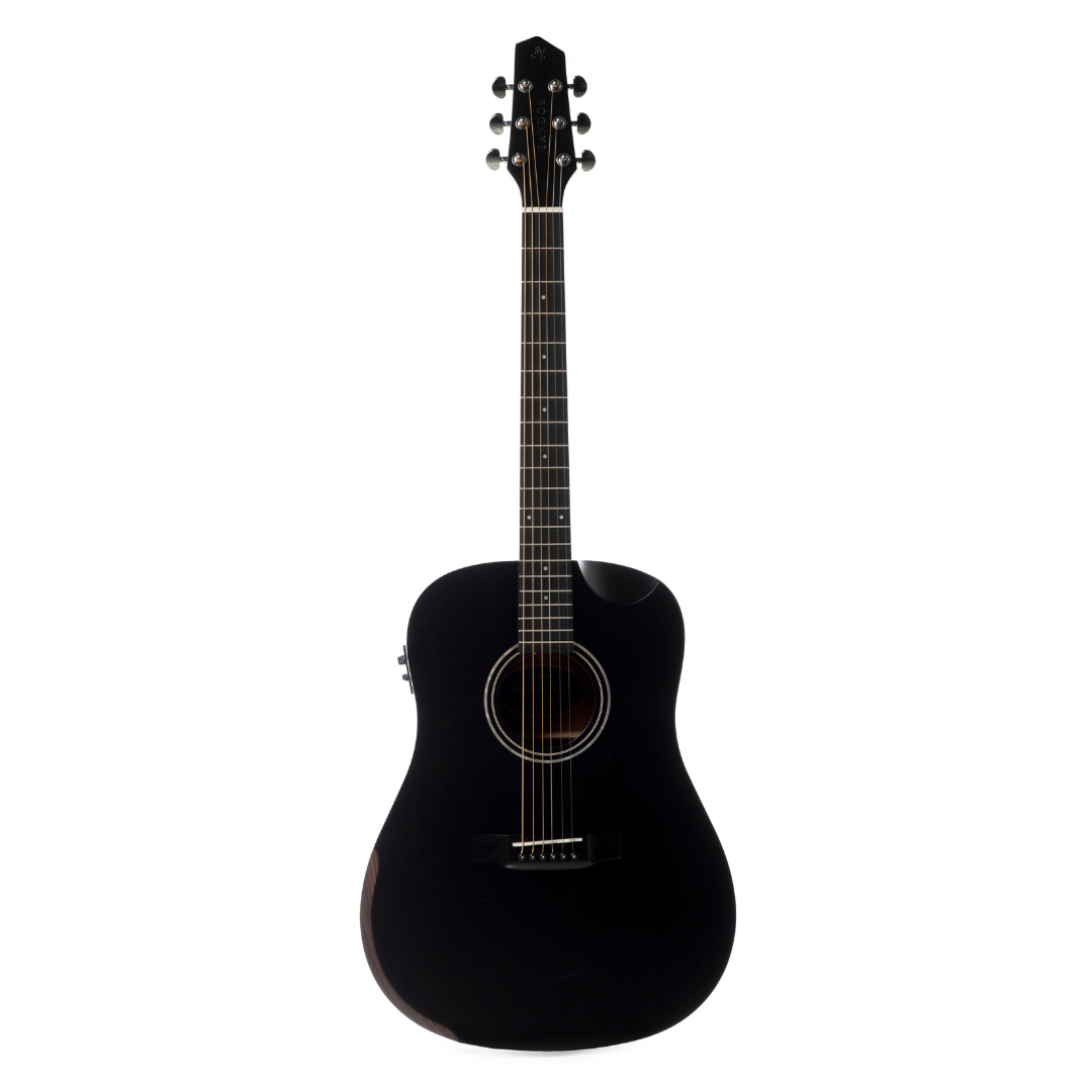 Foto do produto  SANDOR GARRANO  C BK OPEN PORE VIOLAO MODELO FOLK TAMPO  MOGNO LAMINADO POROS ABERTOS NA COR PRETO C/ EQUALIZADOR