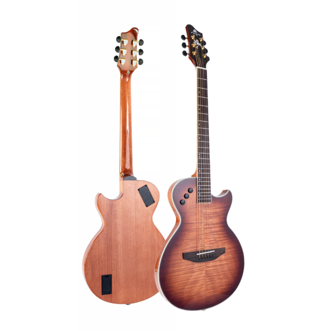 Foto do produto  VA-09MGTEQ - Violão Aço Eletroacústico Ativo Flat Anatômico Cutaway Mahogany Tigrado Brilho