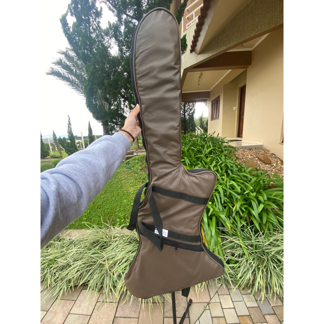 Foto do produto  BAG PARA GUITARRA FLYING V MARROM 