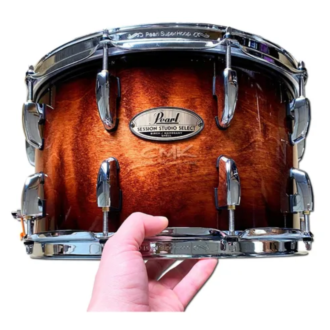 Foto do produto  Caixa De Bateria 14x8 Com Casco 6 Folhas 5,4mm Session Pearl 