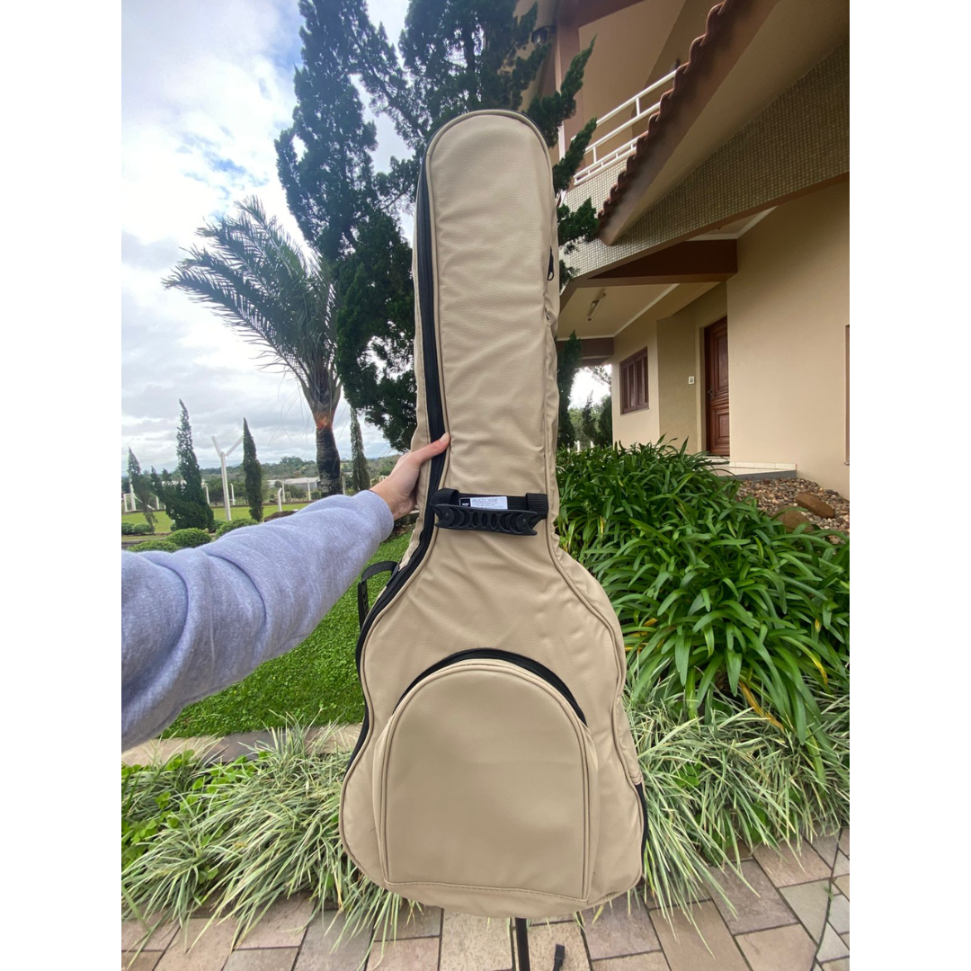 Foto do produto  SEMI CASE PARA VIOLÃO FOLK BEGE 