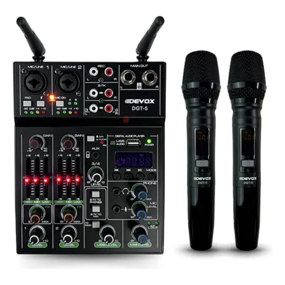 Foto do produto COD DGT5 MISTURADOR DE SOM COM SISTEMA 