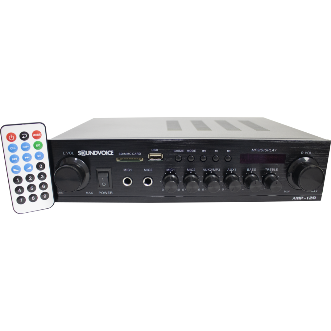 Foto do produto  AMPLIFICADOR RESIDENCIAL SOUNDVOICE AMP-120