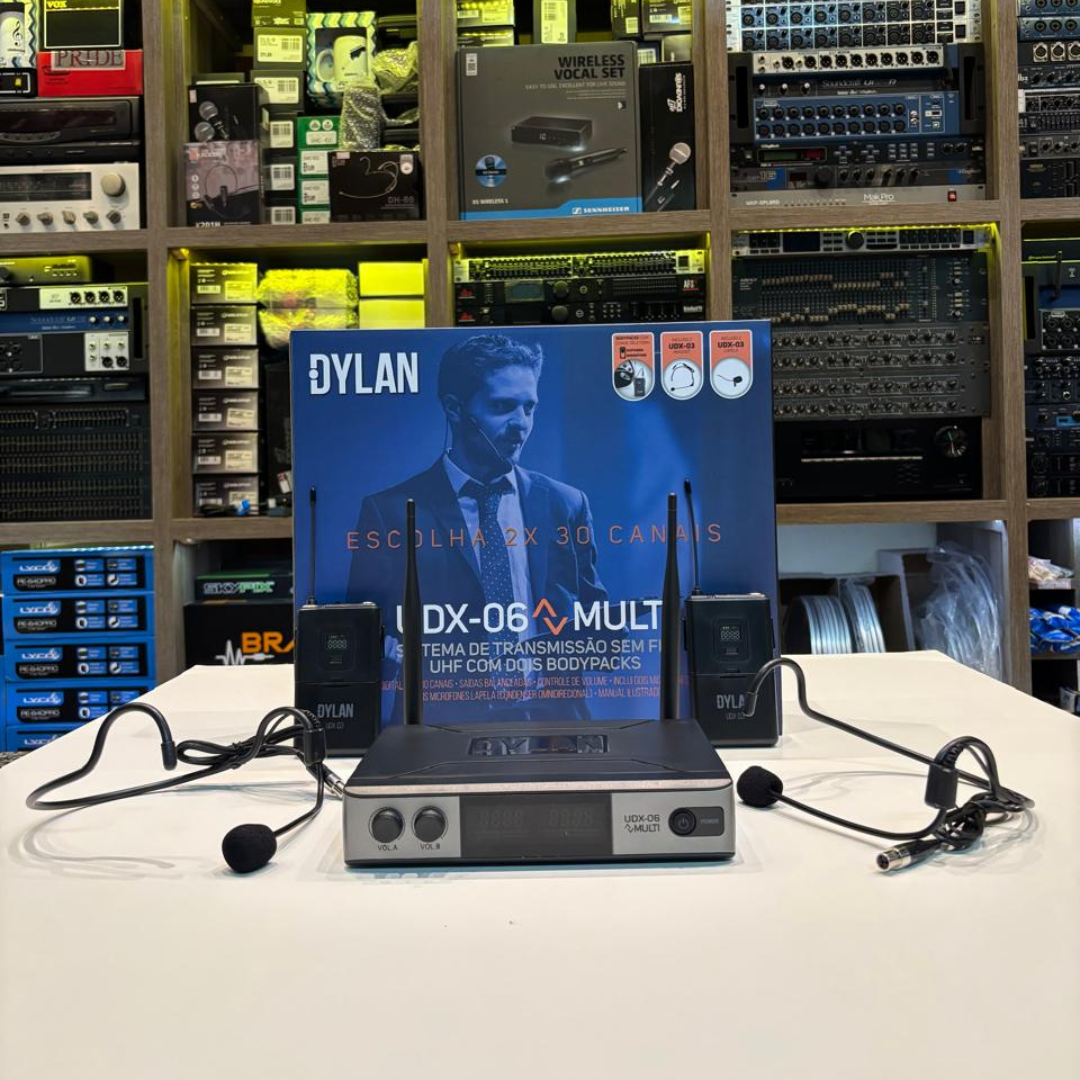 Foto do produto  MICROFONE SEM FIO UDX-06 MULTI
