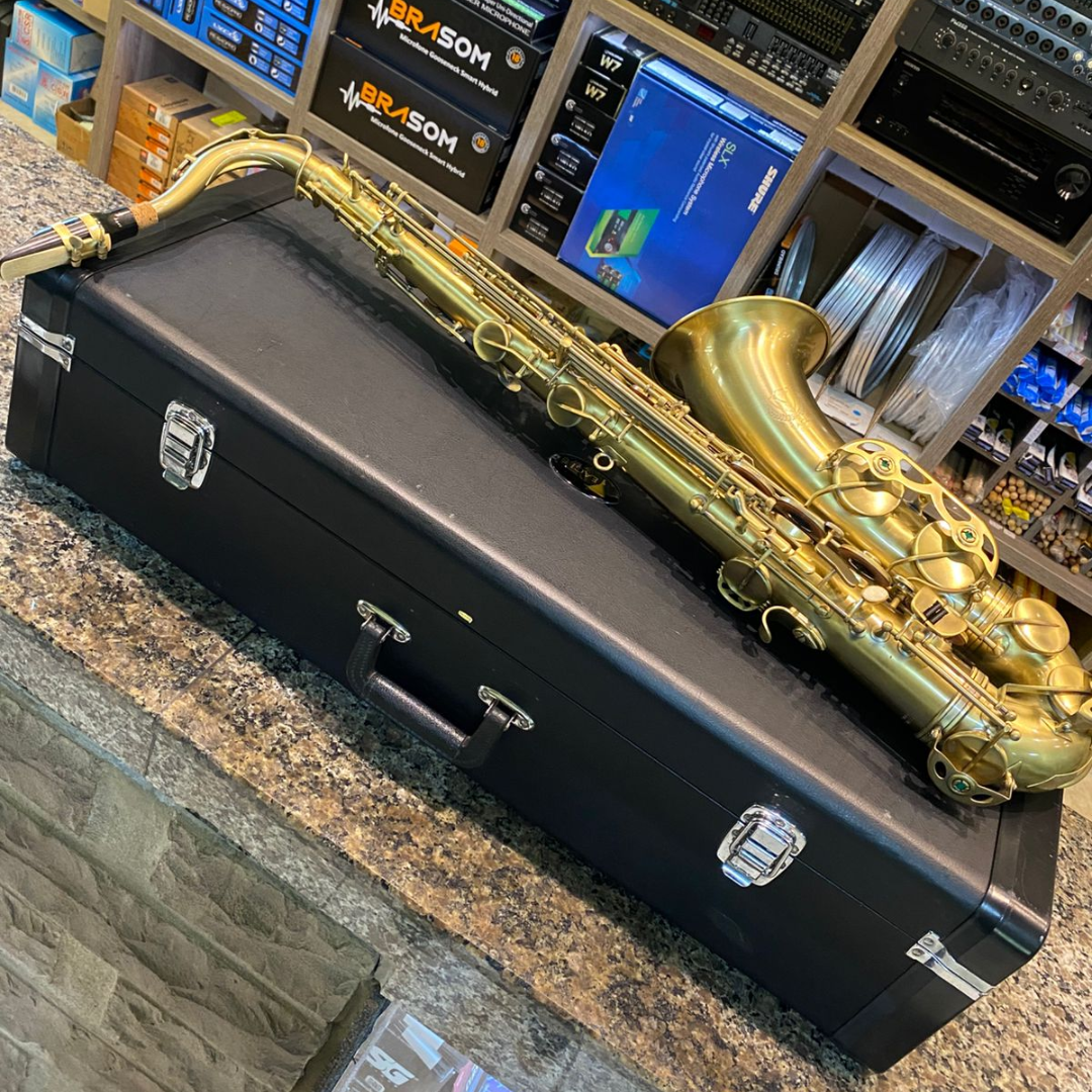 Sax Tenor Eagle St-503vg Sib Envelhecido Dourado-escuro (SEMI NOVO